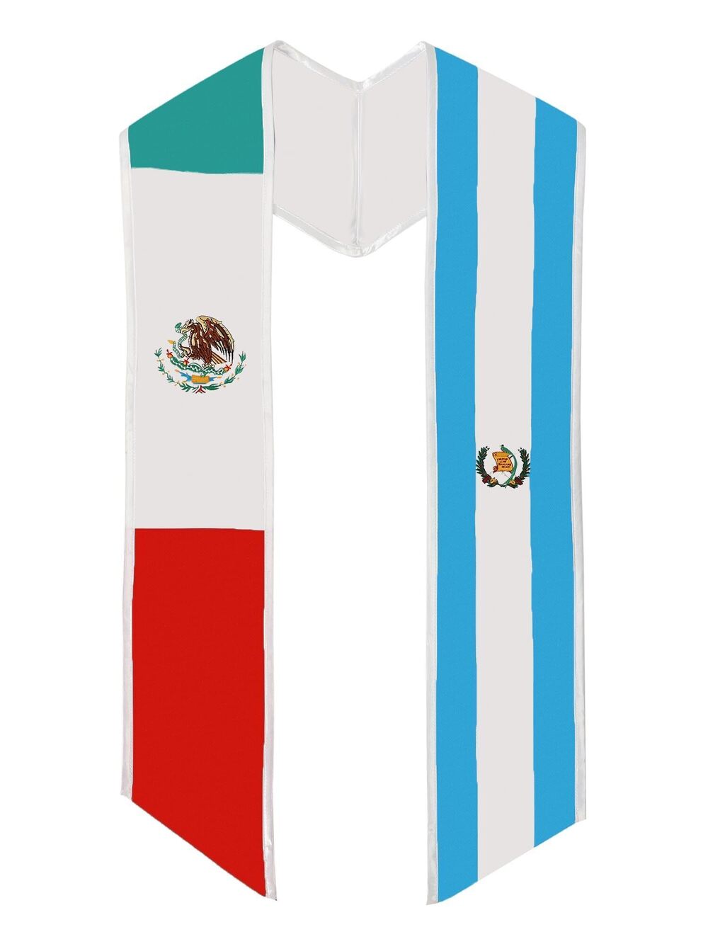8505 Unisex National Flag Graduation Stole Embroidery Sash for Study Aboard